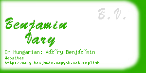 benjamin vary business card